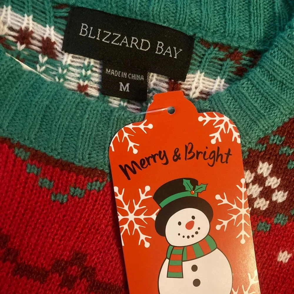 NWT Cow Sunglasses Have a Moooy Ugly Xmas Christmas Sweater Ornaments Snowflakes - Picture 5 of 5